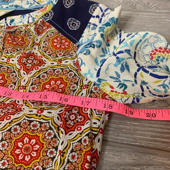 Anthropologie Maeve mixed print floral boho blouse top sz 0 - Picture 5 of 6